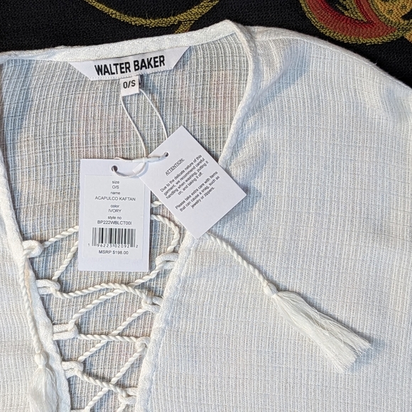 Walter Baker Ivory Acapulco Kaftan Swim/Party Dress, One Size - Picture 6 of 10